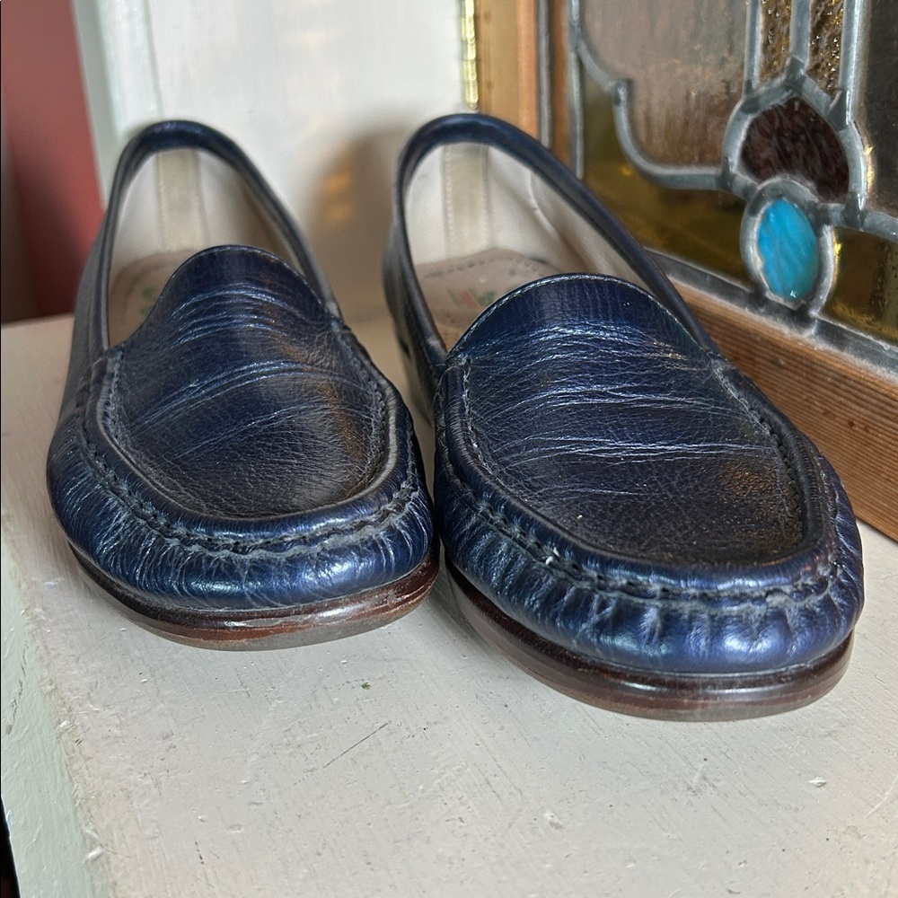 SAS Midnight Blue Leather Footwear